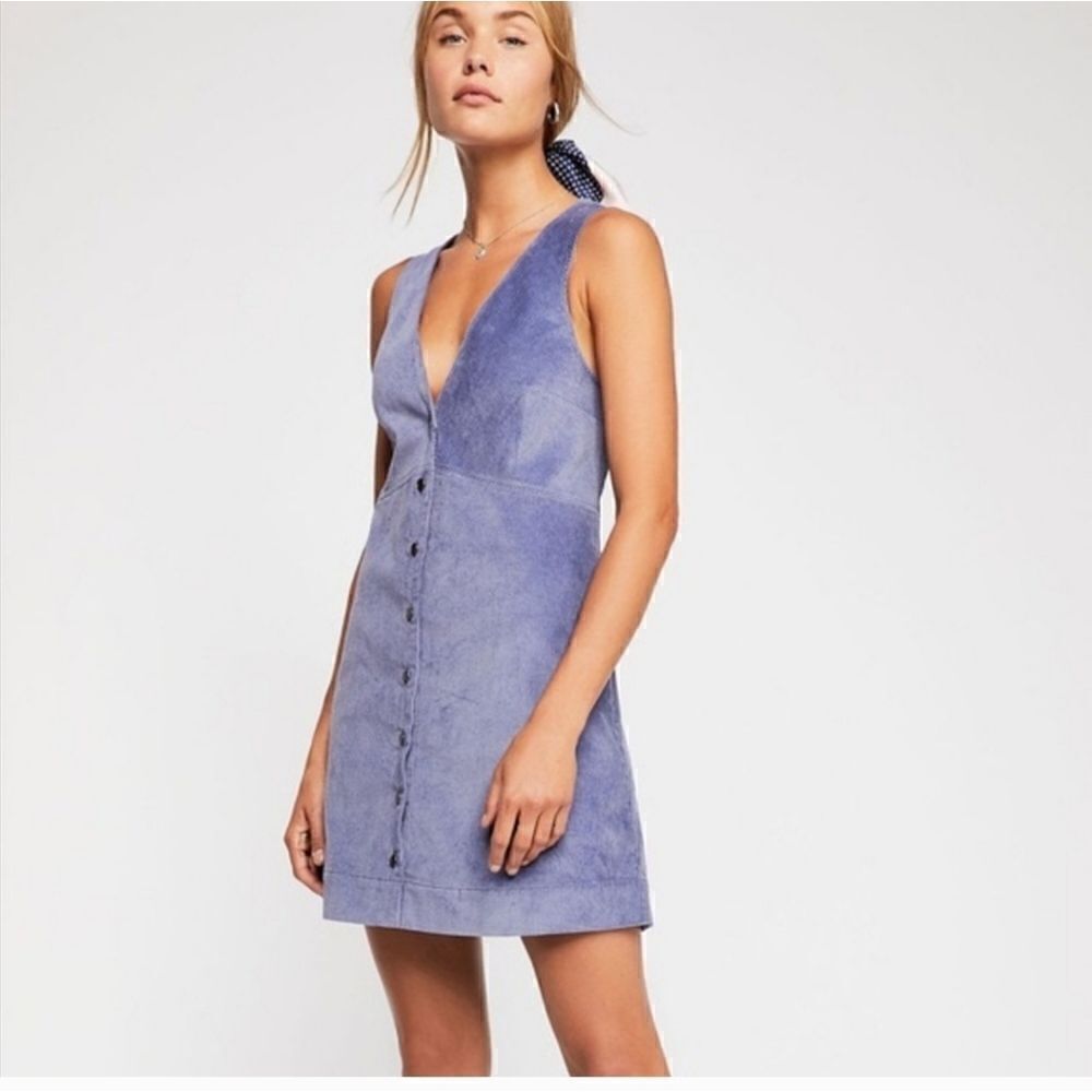 Free People Rolling Thunder Corduroy Mini Dress